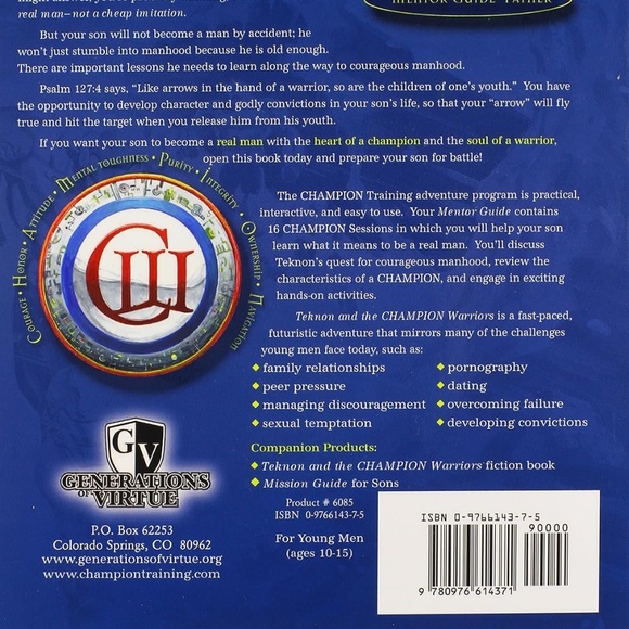 FATHER Teknon and the Champion Warriors Mentor Guide - Father by Sapp, Brent NEW - Picture 4 of 4